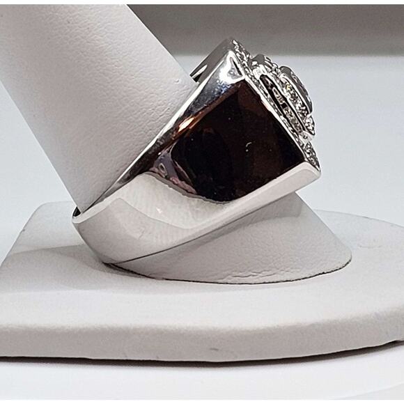 Men's 14 Kt 7.25 Cttw Lab Simulated Diamond Ring - Picture 3 of 5